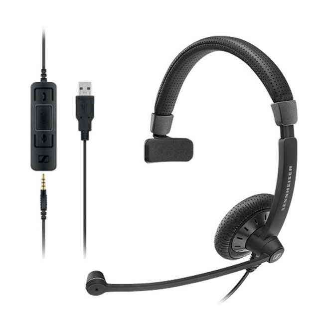 Sennheiser SC 45 USB MS Tek Taraflı Taçlı USB Kablolu UC & Mobil Kulaklığı    