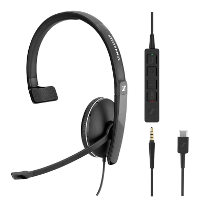 Sennheiser SC 135 USB-C CTRL Tek Taraflı USB Kablolu UC Kulaklığı  